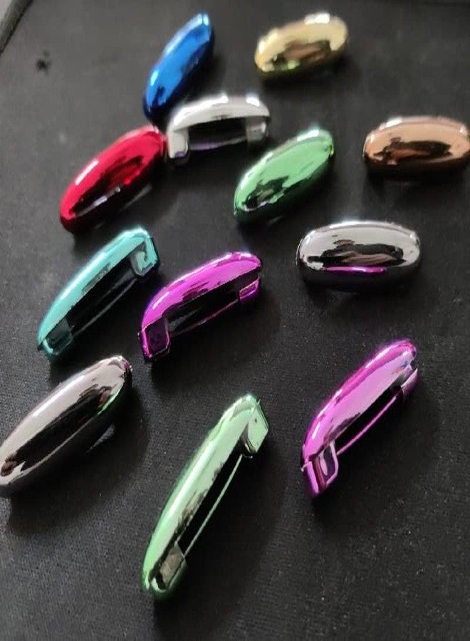 Rinpoche Oval Shape Plastic Safety Brooch Pins Scarf Pin Muslim Hijab Sari Pin Buckle Accessories for Women's and Girl's (Mutlicolor) (Pack Of 12) - Image 4